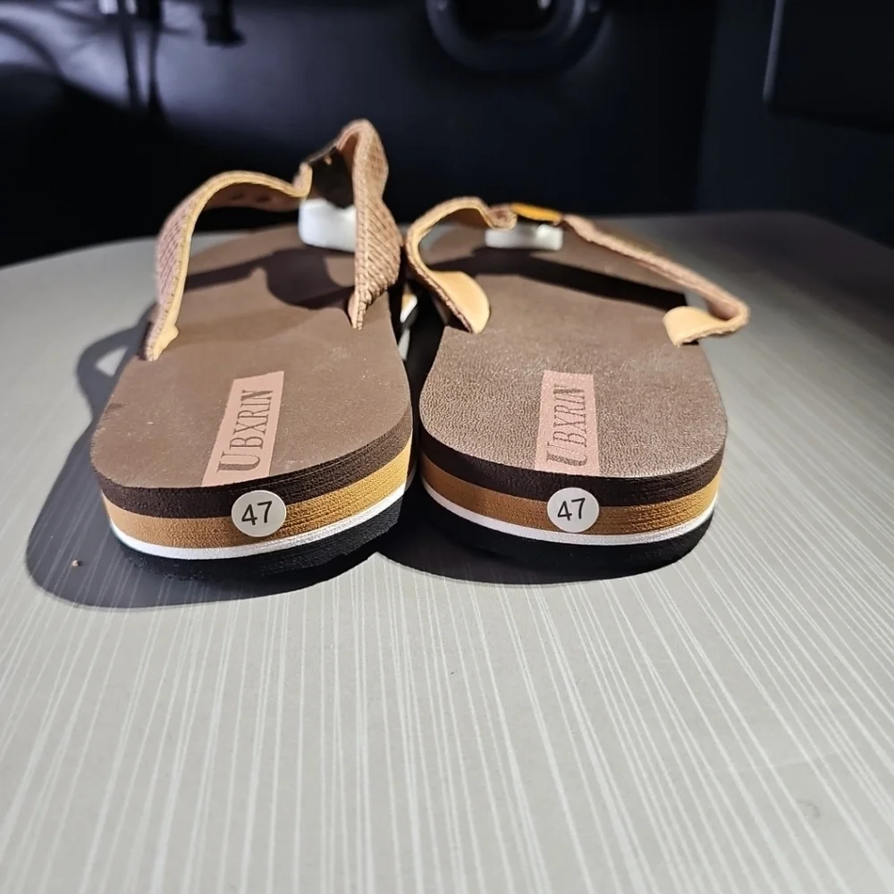 UBXRIN‎ Flip Flops Size 47 (US 13) Men's Comfort Beach Thong Sandals New